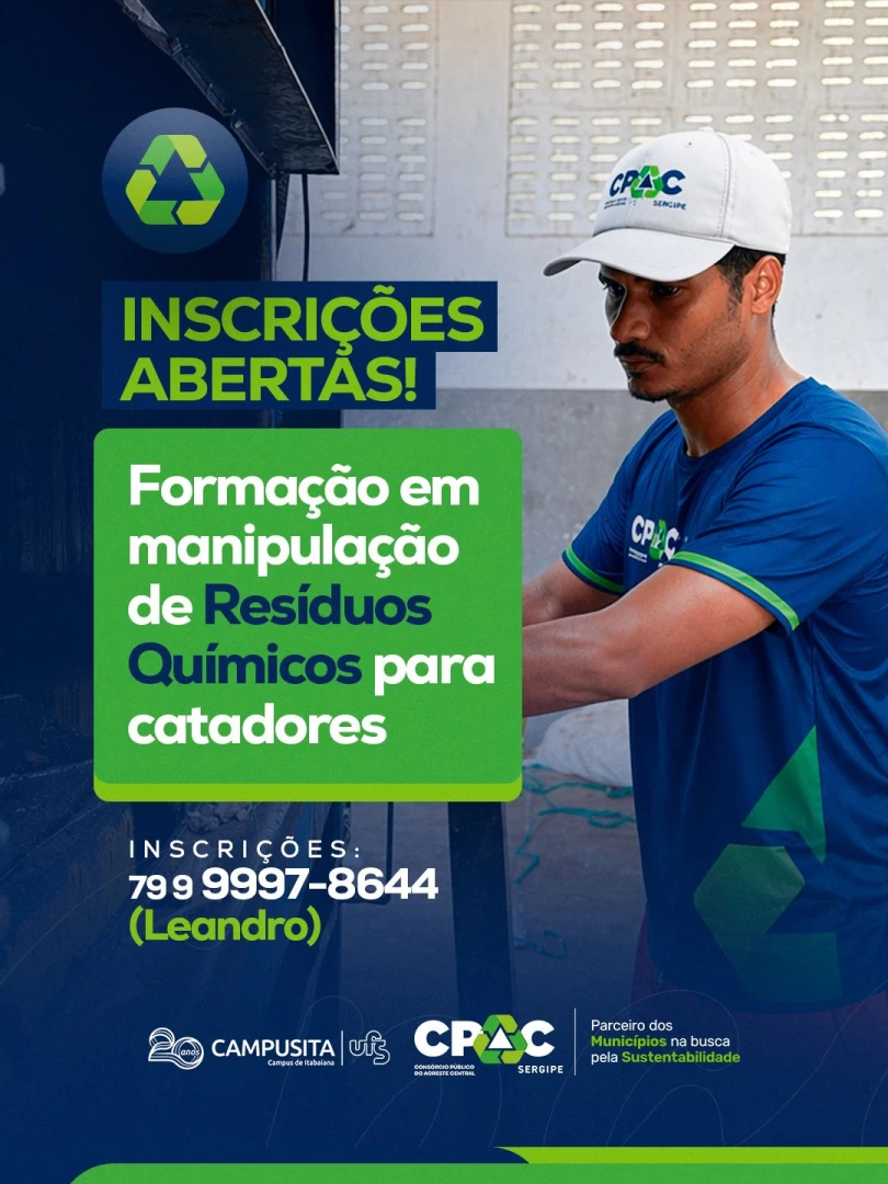 CPAC e UFS promovem capacitação sobre segurança no manejo de resíduos químicos para catadores de materiais recicláveis