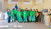 ?? Reunião no Centro Regional de Triagem de Materiais Recicláveis do CPAC, com todos os membros da Cooperativa de Catadores de Itabaiana - COORECI, Representantes da Empresa CONPETSAN, e os técnicos do CPAC, que teve como pauta o treinamento para uma gest