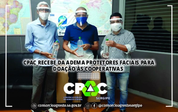 CPAC RECEBE DA ADEMA PROTETORES FACIAIS PARA  DOAÇÃO ÀS COOPERATIVAS