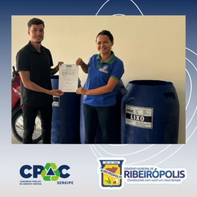CPAC REALIZA ENTREGA DE TONEIS PARA MUNICÍPIO DE RIBEIRÓPOLIS