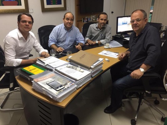 Audiência com o Vice - Governador Belivaldo Chagas Silva, com Prefeito de Cumbe e Presidente do CPAC Marcelo Moraes, o Prefeito de Aquidaba Dr. Mário Lucena e o Superintendente do CPAC Caio Marcelo Valença