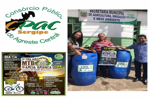 CPAC FAZ ENTREGA DE TONEIS COLETORES AO MUNICÍPIO DE AREIA BRANCA/SE.