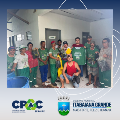 CONSÓRCIO PÚBLICO DO AGRESTE CENTRAL SERGIPANO - CPAC, FAZ ENTREGA DE FARDAMENTOS E EPIS AOS CATADORES DE MATERIAIS RECICLÁVEIS NO CENTRO REGIONAL DE TRIAGEM