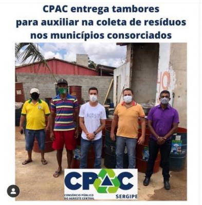 CPAC entrega tambores para auxiliar na coleta de resíduos nos municípios consorciados.